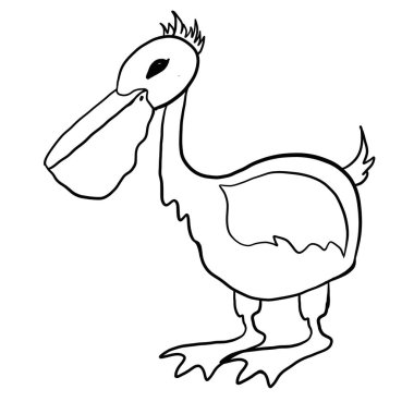 Pelikan çizgi filminde tavuk, balık, karikatür, hayvan, illüstrasyon, tavuk, vektör, komik, ördek, hayvan