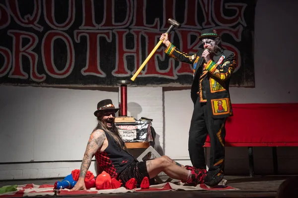 Squidling Brothers Circus Виступає Наживо Tangent Gallery Детройті Штат Мічиган — стокове фото