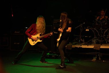 George Lynch performing at the Emerald Theatre with special guest AON and Terry Ilous of XYZ on January 28, 2023 in Mt. Clemens, Michigan