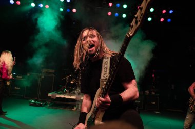 George Lynch performing at the Emerald Theatre with special guest AON and Terry Ilous of XYZ on January 28, 2023 in Mt. Clemens, Michigan