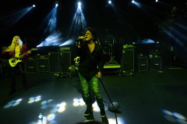 George Lynch performing at the Emerald Theatre with special guest AON and Terry Ilous of XYZ on January 28, 2023 in Mt. Clemens, Michigan