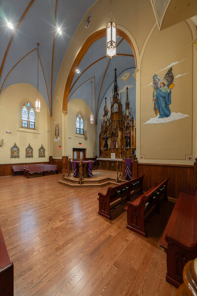 Historic St. Bonaventure Capuchin Monastery of Detroit, Michigan on March 20, 2024