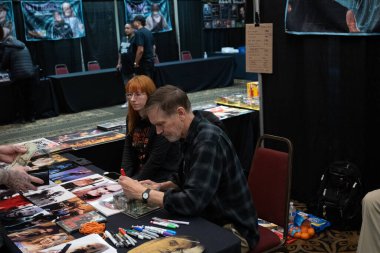 13 Nisan 2024 'te Livonia, Michigan' daki Burton Malikânesi 'nde Astronomi 7 Kongresi