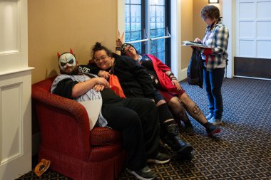 13 Nisan 2024 'te Livonia, Michigan' daki Burton Malikânesi 'nde Astronomi 7 Kongresi