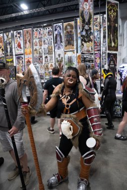 18 Mayıs 2024 'te Novi, Michigan' daki Suburban Collection Showplace 'de Motor City Comic Con