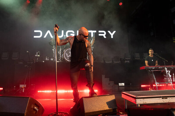 Daughtry performing live as guest for Staind and Breaking Benjamin at Pine Knob in Clarkston, Michigan on 9-11-2024