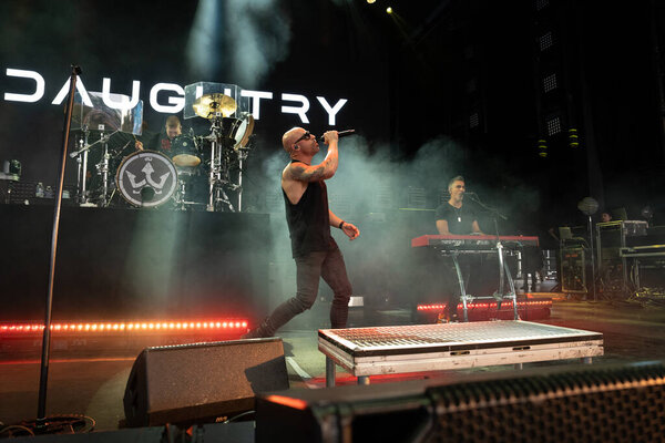 Daughtry performing live as guest for Staind and Breaking Benjamin at Pine Knob in Clarkston, Michigan on 9-11-2024
