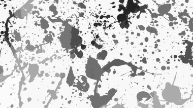 Siyah boya damlaları, yakın plan, tek renkli arkaplan