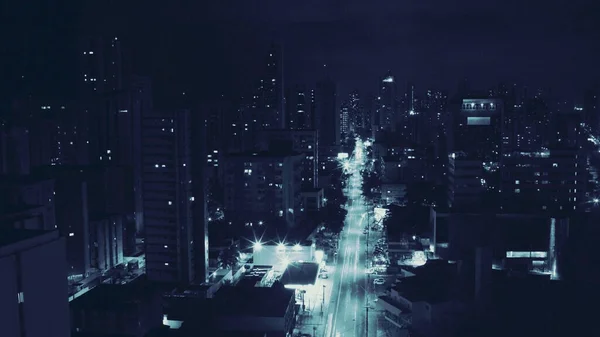Άποψη Της Πόλης Νύχτα Time Lapse Νύχτα Φόντο — Φωτογραφία Αρχείου
