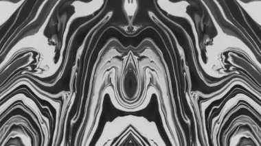 Siyah ve beyaz sıvı hareket halinde