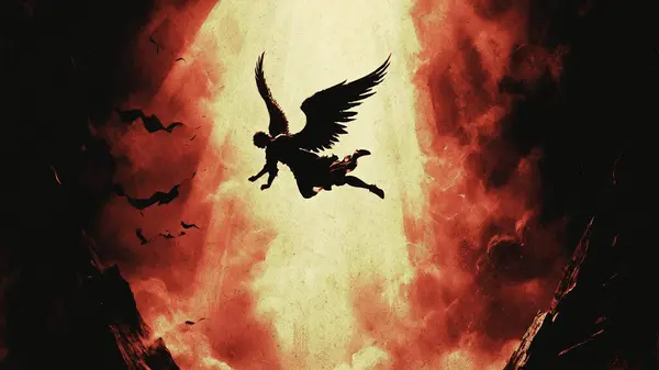 Melek Lucifer cennetten yeryüzüne düşüyor