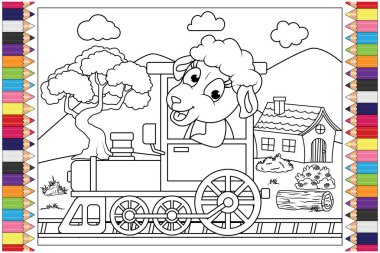 Çocuklar için renkli hayvan çizgi filmi