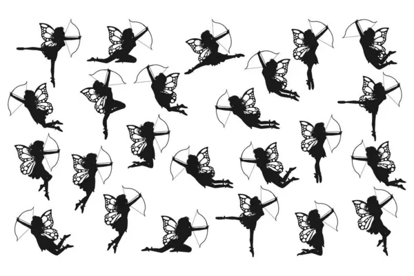 กนางฟ เอทก บคอลเลกช กศร — ภาพเวกเตอร์สต็อก