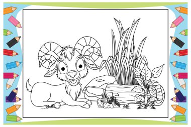 Çocuklar için üryal hayvan karikatürü boyama