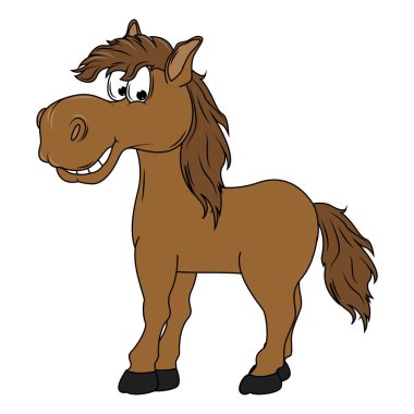 Şirin At hayvan çizgi filmi çizimi