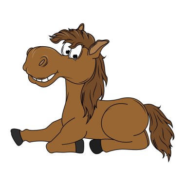 Şirin At hayvan çizgi filmi çizimi