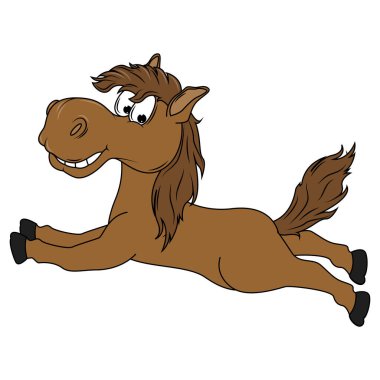 Şirin At hayvan çizgi filmi çizimi