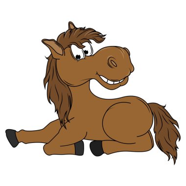 Şirin At hayvan çizgi filmi çizimi