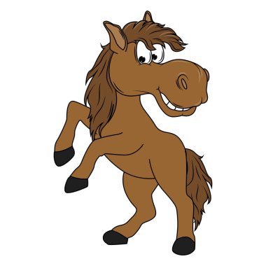 Şirin At hayvan çizgi filmi çizimi