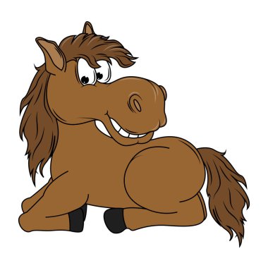 Şirin At hayvan çizgi filmi çizimi