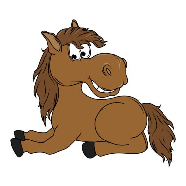 Şirin At hayvan çizgi filmi çizimi