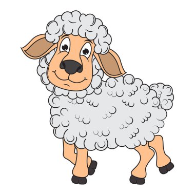 Şirin Koyun hayvan çizgi filmi çizimi