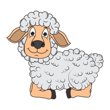 Şirin Koyun hayvan çizgi filmi çizimi