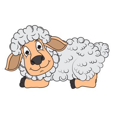 Şirin Koyun hayvan çizgi filmi çizimi