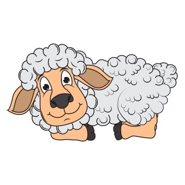 Şirin Koyun hayvan çizgi filmi çizimi