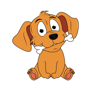 Şirin köpek hayvan çizgi filmi çizimi