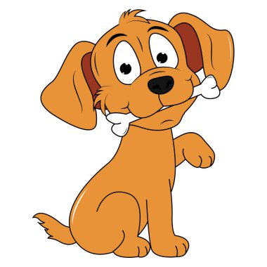 Şirin köpek hayvan çizgi filmi çizimi