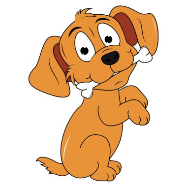 Şirin köpek hayvan çizgi filmi çizimi