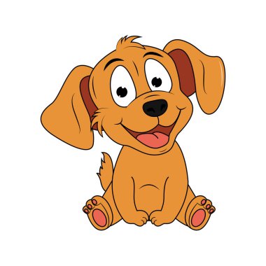 Şirin köpek hayvan çizgi filmi çizimi