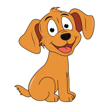 Şirin köpek hayvan çizgi filmi çizimi