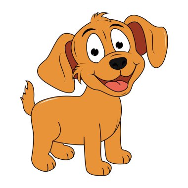 Şirin köpek hayvan çizgi filmi çizimi