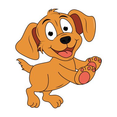 Şirin köpek hayvan çizgi filmi çizimi