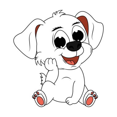 Şirin köpek hayvan çizgi filmi çizimi