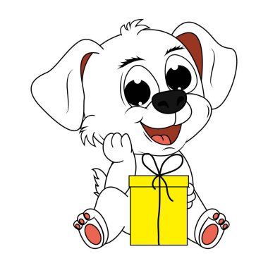 Şirin köpek hayvan çizgi filmi çizimi