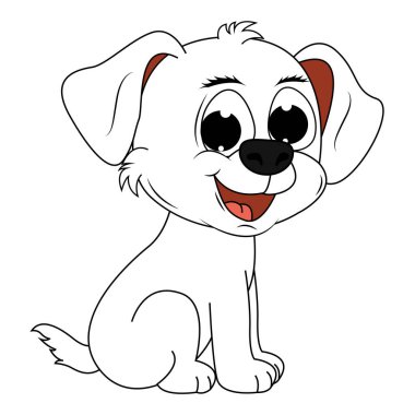 Şirin köpek hayvan çizgi filmi çizimi