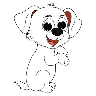 Şirin köpek hayvan çizgi filmi çizimi