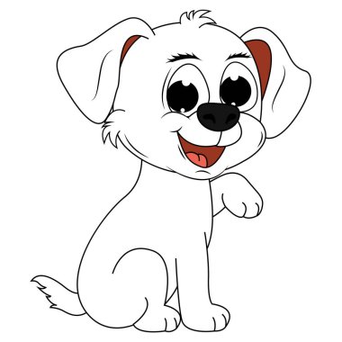 Şirin köpek hayvan çizgi filmi çizimi