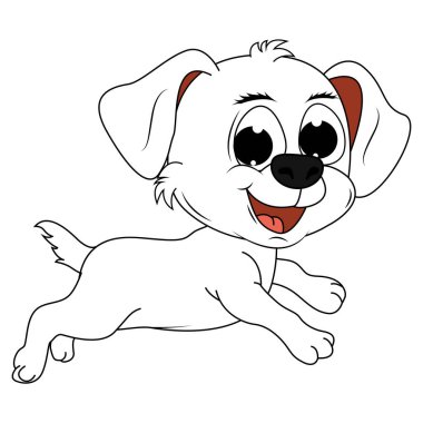 Şirin köpek hayvan çizgi filmi çizimi