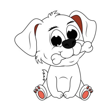 Şirin köpek hayvan çizgi filmi çizimi