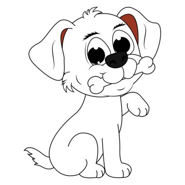 Şirin köpek hayvan çizgi filmi çizimi