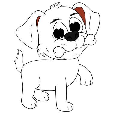 Şirin köpek hayvan çizgi filmi çizimi