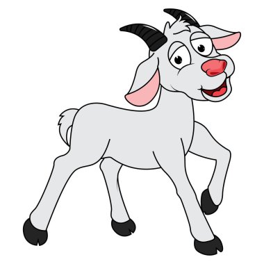 Şirin Keçi hayvan çizgi filmi çizimi