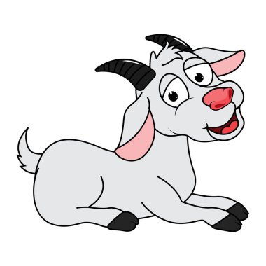 Şirin Keçi hayvan çizgi filmi çizimi