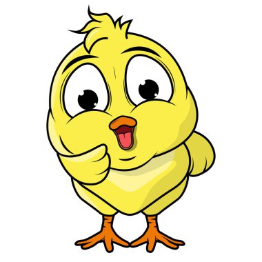 Şirin yavru hayvan çizgi film çizimi