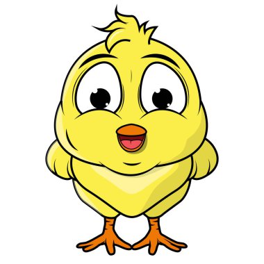 Şirin yavru hayvan çizgi film çizimi