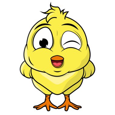 Şirin yavru hayvan çizgi film çizimi